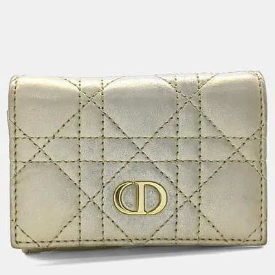 Pre-owned Dior Beige Leather Cardholder