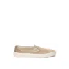 Dior Leather Slip-on Sneakers Men In Beige