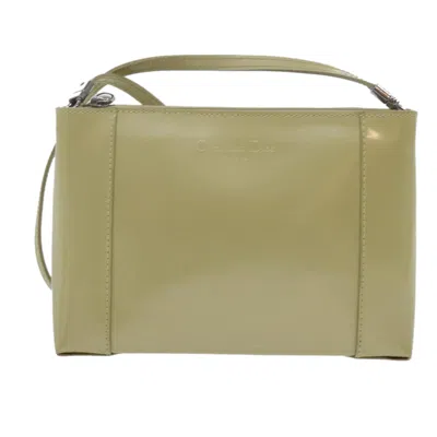 Dior Beige Patent Leather Shoulder Bag () In Green