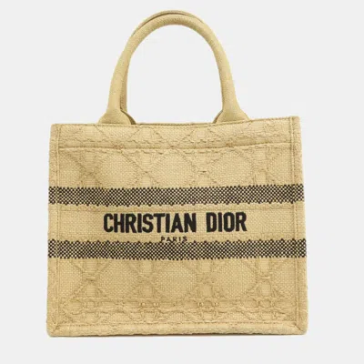 Pre-owned Dior Beige Raffia Small Book Tote Tote Bag