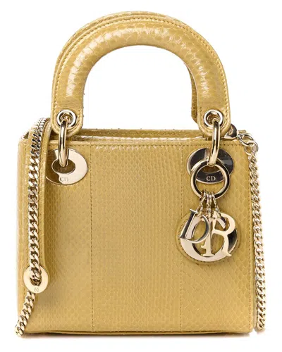 Dior Beige Snakeskin Lady  Ghw (authentic Pre-loved)