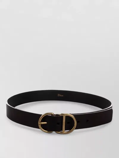 Dior Belt Adjustable Length Slim Straight Shape In Black