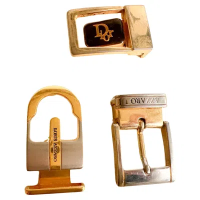 Pre-owned Dior Belt Buckles From Christian  And Loris Azzaro Gold Color Set Of Three 1970