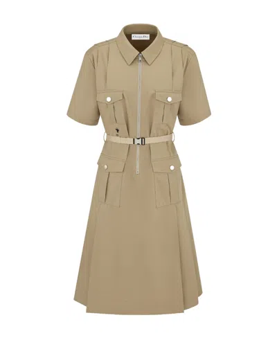 Dior Belt Dress In Nude