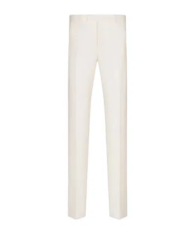 Dior Belt-loop Casual Pants In White