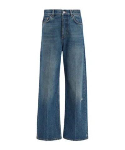 Dior Belt-loop Jeans In Blue
