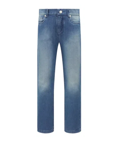Dior Belt Loop Jeans In Blue