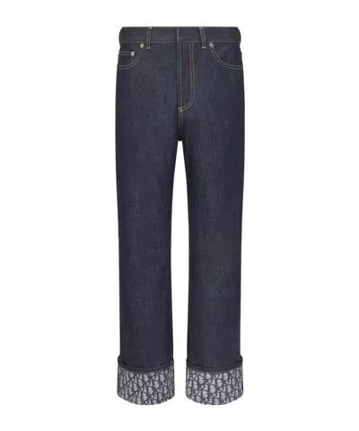 Dior Belt-loop Jeans In Blue