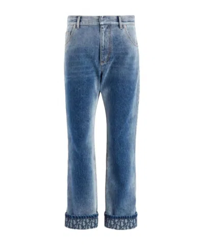 Dior Belt-loop Jeans In Blue