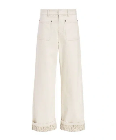 Dior Belt-loop Jeans In White
