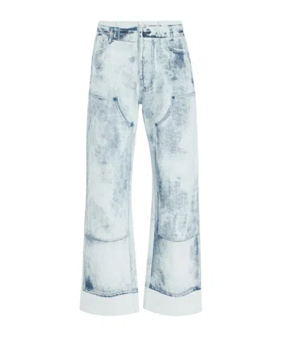 Dior Belt-loop Jeans In White