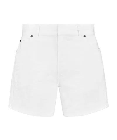 Dior Belt Loop Shorts In White