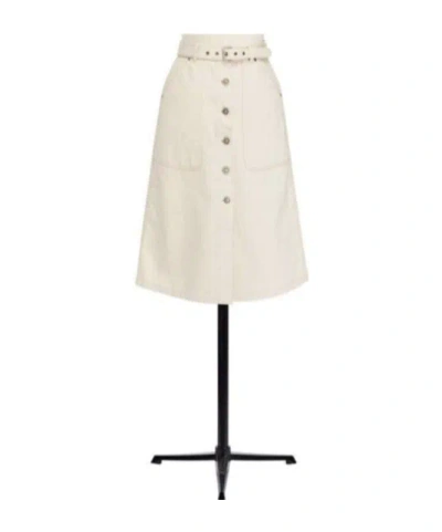 Dior Belt-loop Skirt In White
