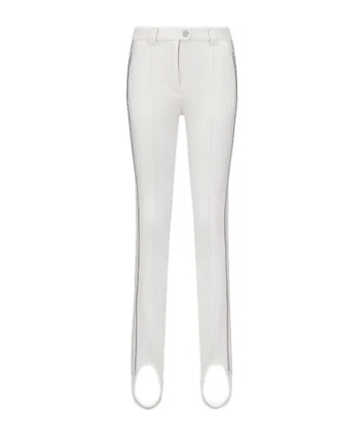 Dior Belt Loop Tight Ski Pants In White