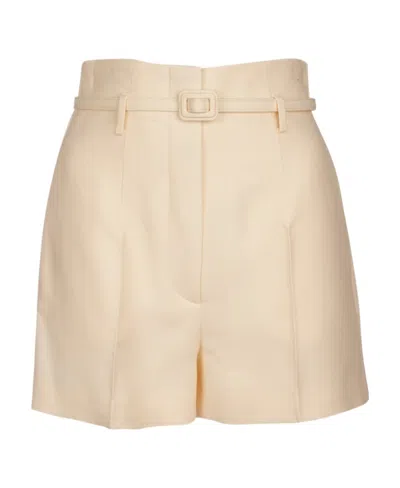 Dior Belt Shorts In White