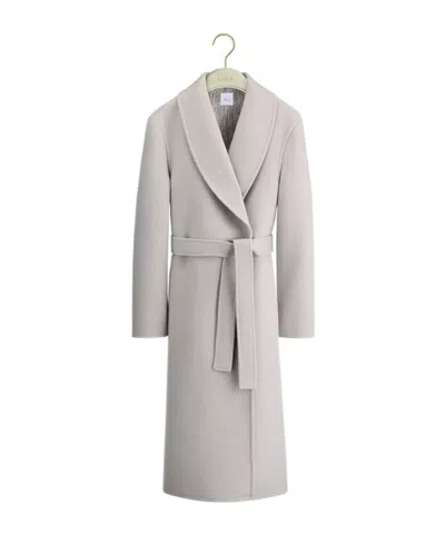 Dior Belted Coat In Gray