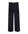 Dior Belted Flared Pants In Black