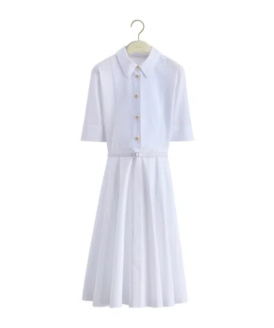 Dior Belted Shirtdress In White