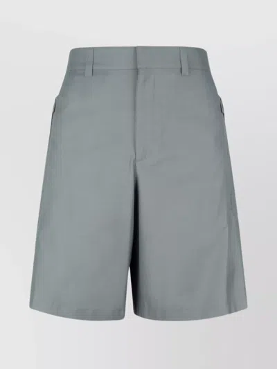 Dior Belted Shorts With Back And Side Pockets In Grey