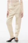 DIOR BELTED WOOL BLEND CHINOS PANTS