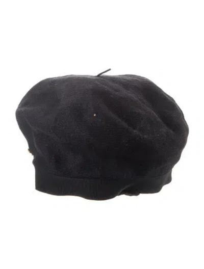 Pre-owned Dior Beret Hat In Black