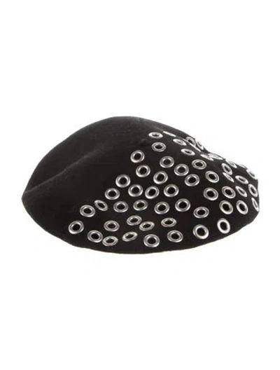 Pre-owned Dior Beret Wool Hat In Black