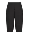 Dior Women Virgin Wool And Silk Grain De Poudre Bermuda Shorts In Black