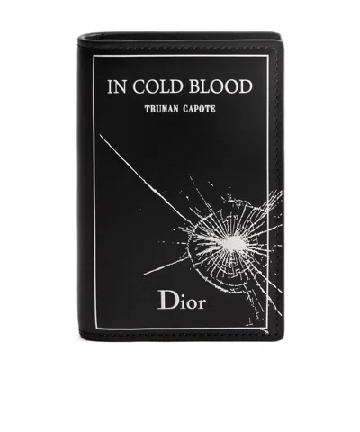 Dior Bifold Card Holder In Black And White