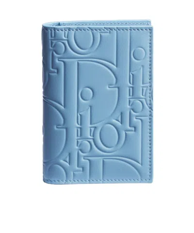 Dior Bifold Card Holder In Blue