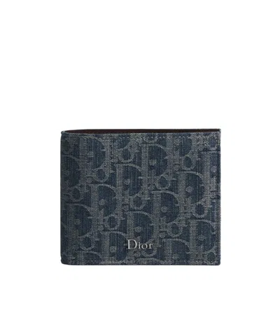 Dior Bi-fold Wallet In Blue