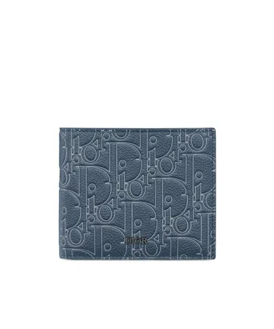 Dior Bifold Wallet In Navy Blue