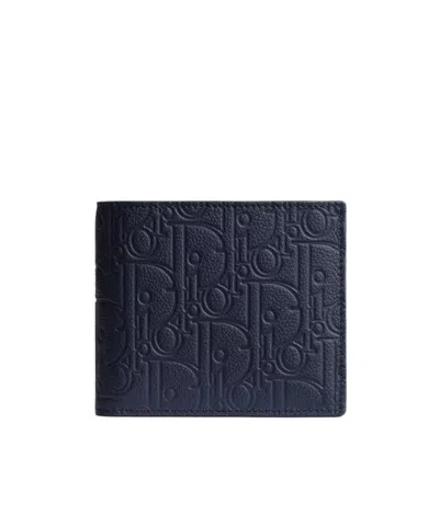 Dior Bifold Wallet In Navy Blue
