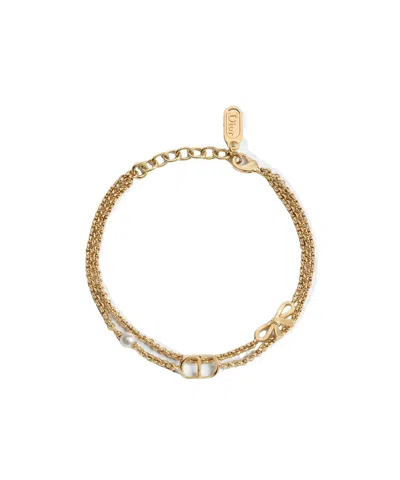 Dior Bijoux Charm Chain Bracelet In Gold