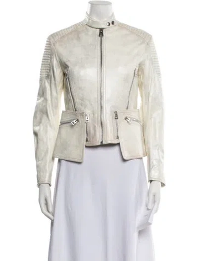 Pre-owned Dior Biker Jacket W/ Tags In Neutrals