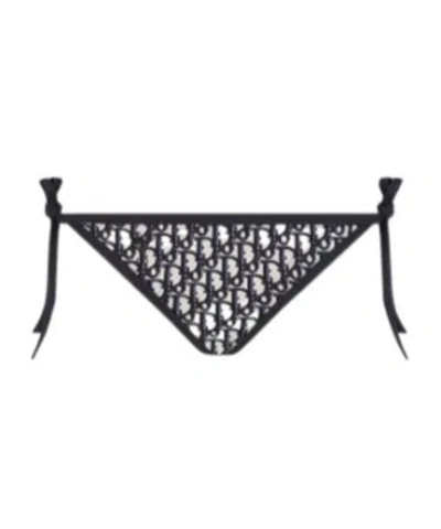 Dior Technology Fabric Oblique Printed Bikini Swimming Trunks In Blue