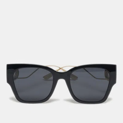 Pre-owned Dior Black 8072k 30montaigne Square Sunglasses