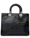 Dior Black Alligator Large Lady  (authentic )