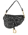 Dior Black & Gray Canvas Saddle Bag (authentic Pre-loved)