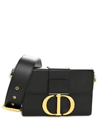Dior Black Box Calf Leather Box 30 Montaigne Box Bag (authentic Pre-loved)