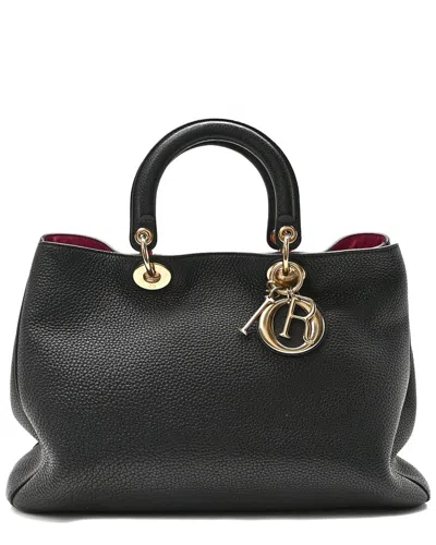 Dior Black Bullcalf Leather Large Issimo Tote (authentic Pre-loved)