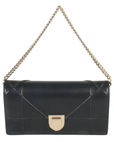 Dior Black Calfskin Ama Croisiere Chain Wallet (authentic Pre-loved)