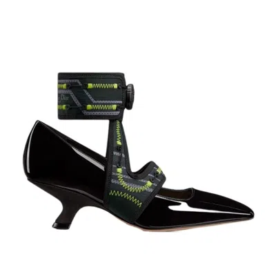 Dior Black Calfskin Mid Heel Women's Pumps