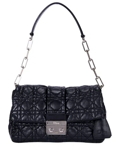Dior Black Cannage Lambskin Quilted Leather New Lock Flap (authentic Pre-  Loved)