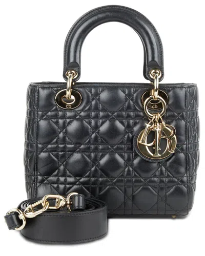 Dior Black Cannage Leather Abc Lady  Small (authentic )