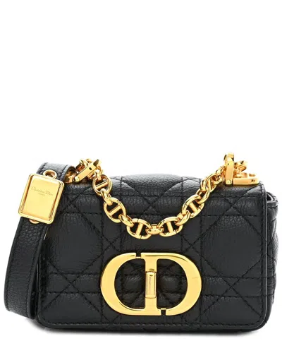Dior Black Cannage Leather Supple Micro Caro Bag (authentic Pre-loved)