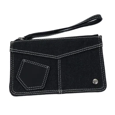 Dior Black Canvas Clutch Bag ()