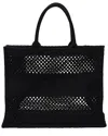 Dior Black Canvas Mesh Embroidered Book Tote (authentic Pre-loved)