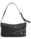 Dior Black Canvas Oblique Shoulder Bag In Black