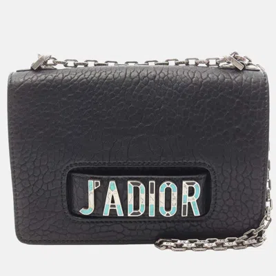 Pre-owned Dior Black Canyon Grained Lambskin Mosaic J A Chain Flap