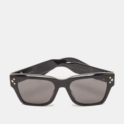 Pre-owned Dior Black Cd Diamond S21 Square Sunglasses